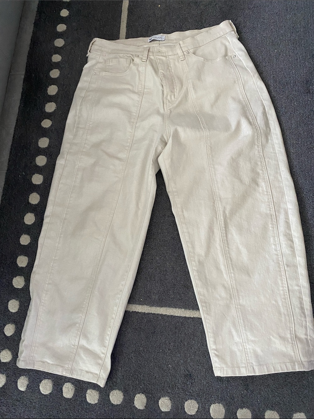 Jessica Simpson High-Rise Off-White Straight Jeans